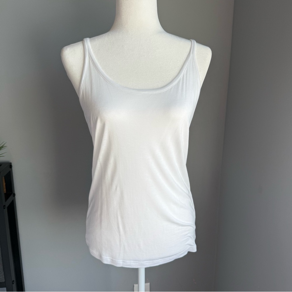 Lynn Ritchie Silver Classic White Women's Tank Top NEW Small Soft Thin Summer